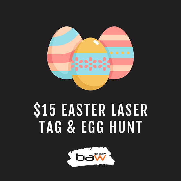 easter egg hunt and laser tag
