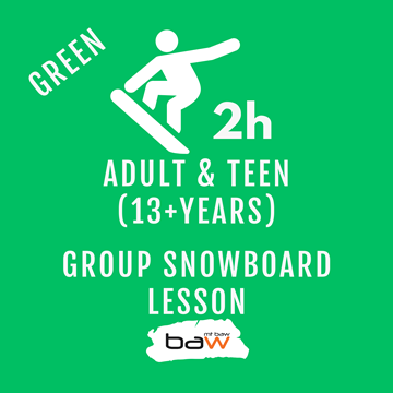 Adult & Teen Group Snowboard Lesson - Green の画像