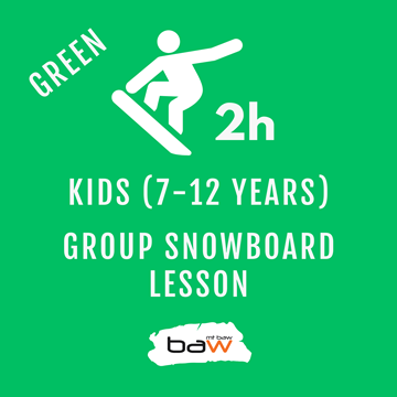 Kids Group Snowboard Lesson - Green の画像