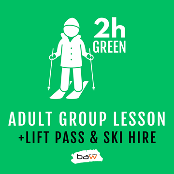 Adult Group Ski Lesson, Lift Pass & Ski Hire の画像